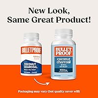 Vista 2 de Bulletproof Coconut Charcoal Detox and Gas Relief Capsules, 90 Count, Sourced from 100% Coconut Shells, Activated Charcoal for Bloating Support