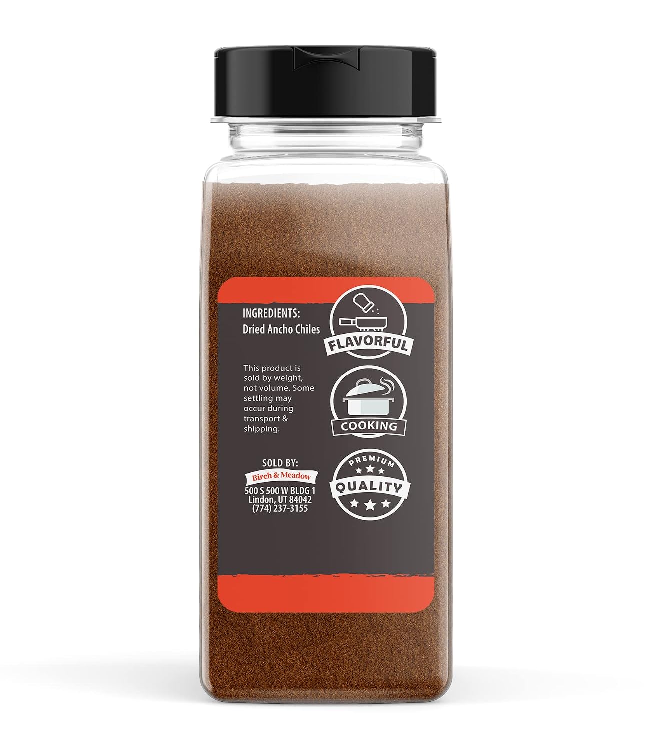Birch & Meadow 1.3lb of Ancho Chile Powder, Spicy & Flavorful, Dry Rubs & Marinades