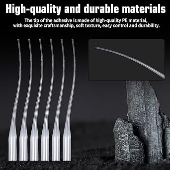 Giantree 300 Pcs Plastic Glue Tips, Micro Glue Tip Applicators, 2.95 Inch