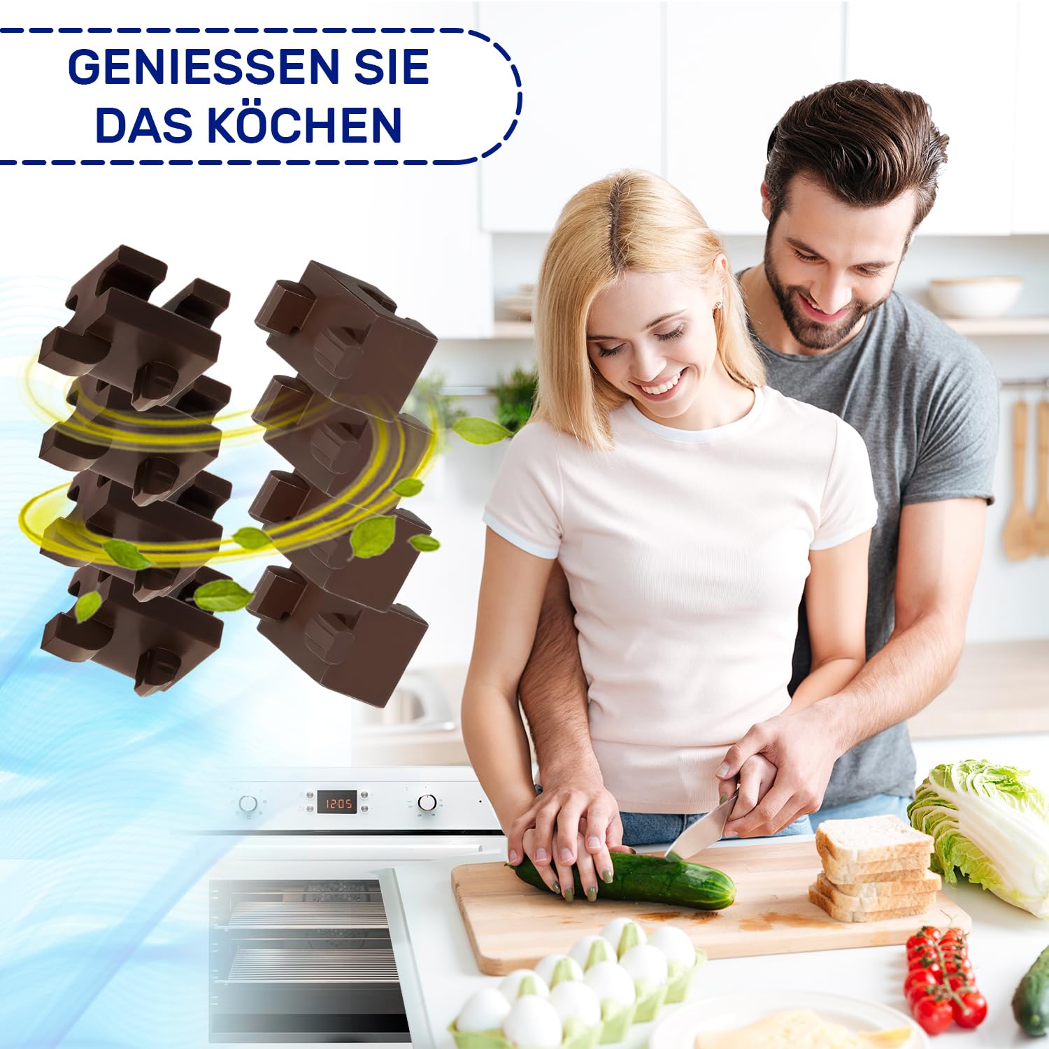 MONTERAL Kit 8 Stück Backofen Schienen Befestigungs Links Rechts für Bosch Siemens Neff