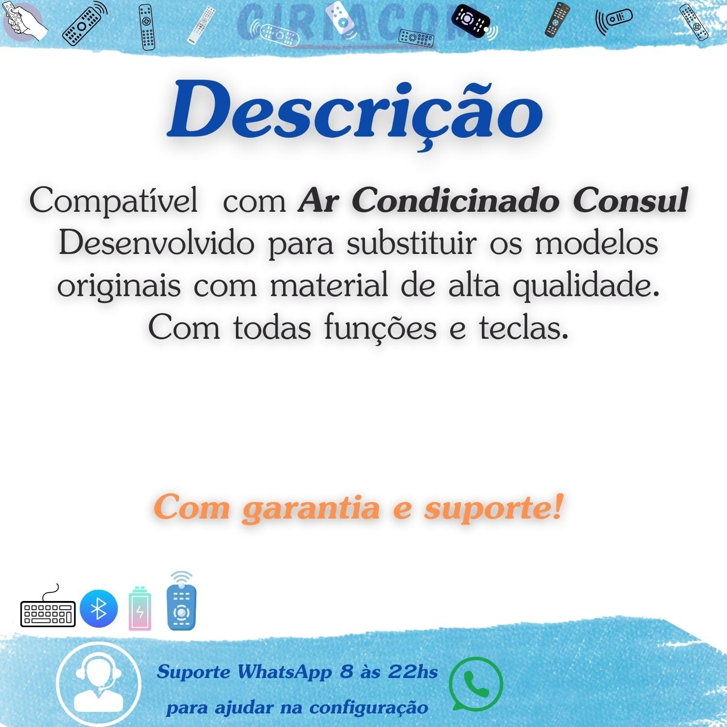 Controle Remoto Ar Condicionado Compatível com Consul W11172747 Substitui o Original com funções, ASono Bom - Janela Consul Controle Remoto W11172747 - CCK07, CCN07, CCK10, CCN10 - Novo Controle Remoto Ar Condicionado Compatível com Consul W11172747 Substitui o Original com funções, ASono Bom - Janela Consul Controle Remoto W11172747 - CCK07, CCN07, CCK10, CCN10 - Novo