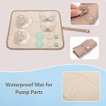 Luxja Wearable Breast Pump Bag, Black | Pumping Bag Compatible with Momcozy, Willow, Elvie Breast Pump, with a Breastmilk Cooler Bag, Small Case and Waterproof Mat