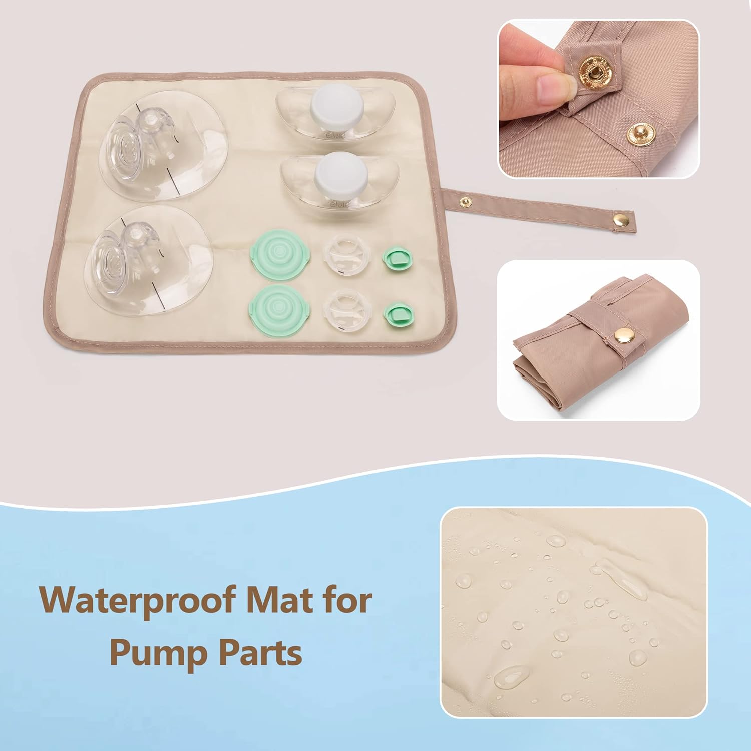 Luxja Wearable Breast Pump Bag (with a Breastmilk Cooler Bag, a Small Carrying Case and a Waterproof Mat), Pumping Bag Compatible with Momcozy and Elvie Breast Pump, Black