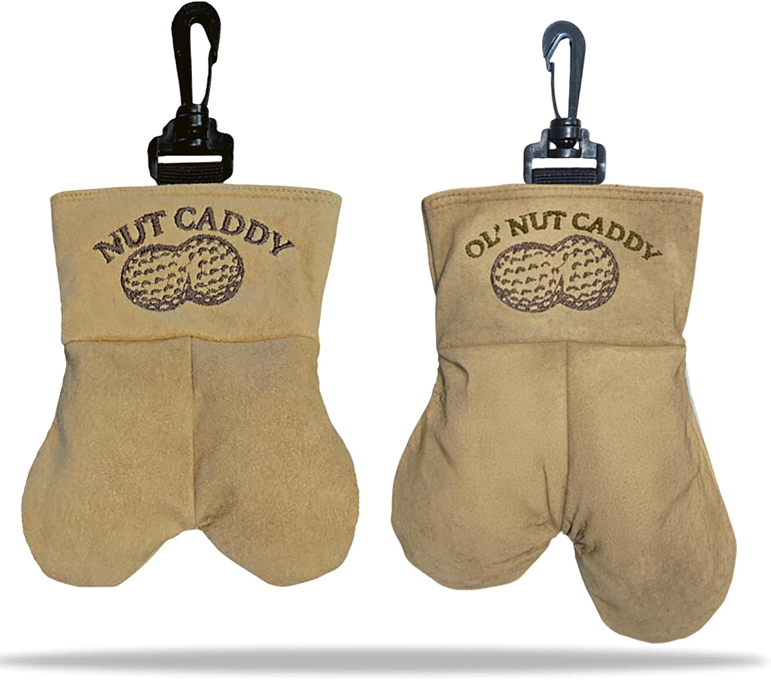 Nut Caddy Golf Pouch Men - Funny Gag Gift Premium PU Leather Up to 5 Balls and Tees Bag Dad Husband Glove Polo My Fun Sack Holder Accesory