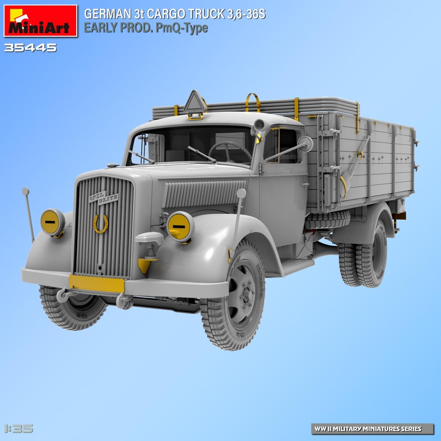 MiniArt 35445 1:35 Dt. 3t Cargo Truck früfrühen Prod. - Reproducción fiel de maquetas, fabricación de maquetas, kit de plástico, manualidades, afición, pegado, maqueta, montaje, sin pintar