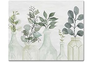 CounterArt "Nature's Greenery" Thick Glass Cutting Board in 15 x 12 Size