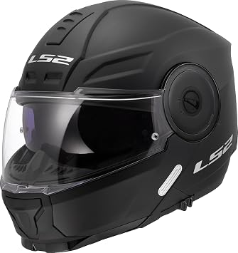 LS2, Modular Scope II Solid Matt Black Motorcycle Helmet