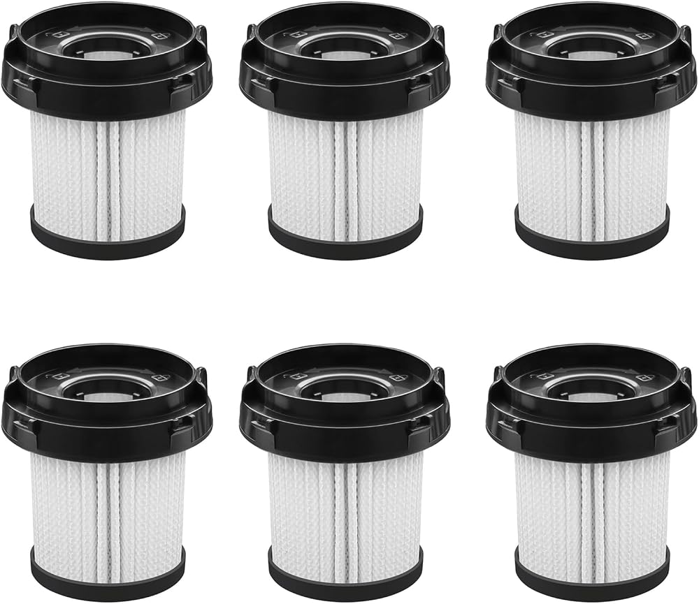 V06 Vacuum Filter Replacement for KARDV V06, 6 Pack with Cleaning Brush — 사진 1
