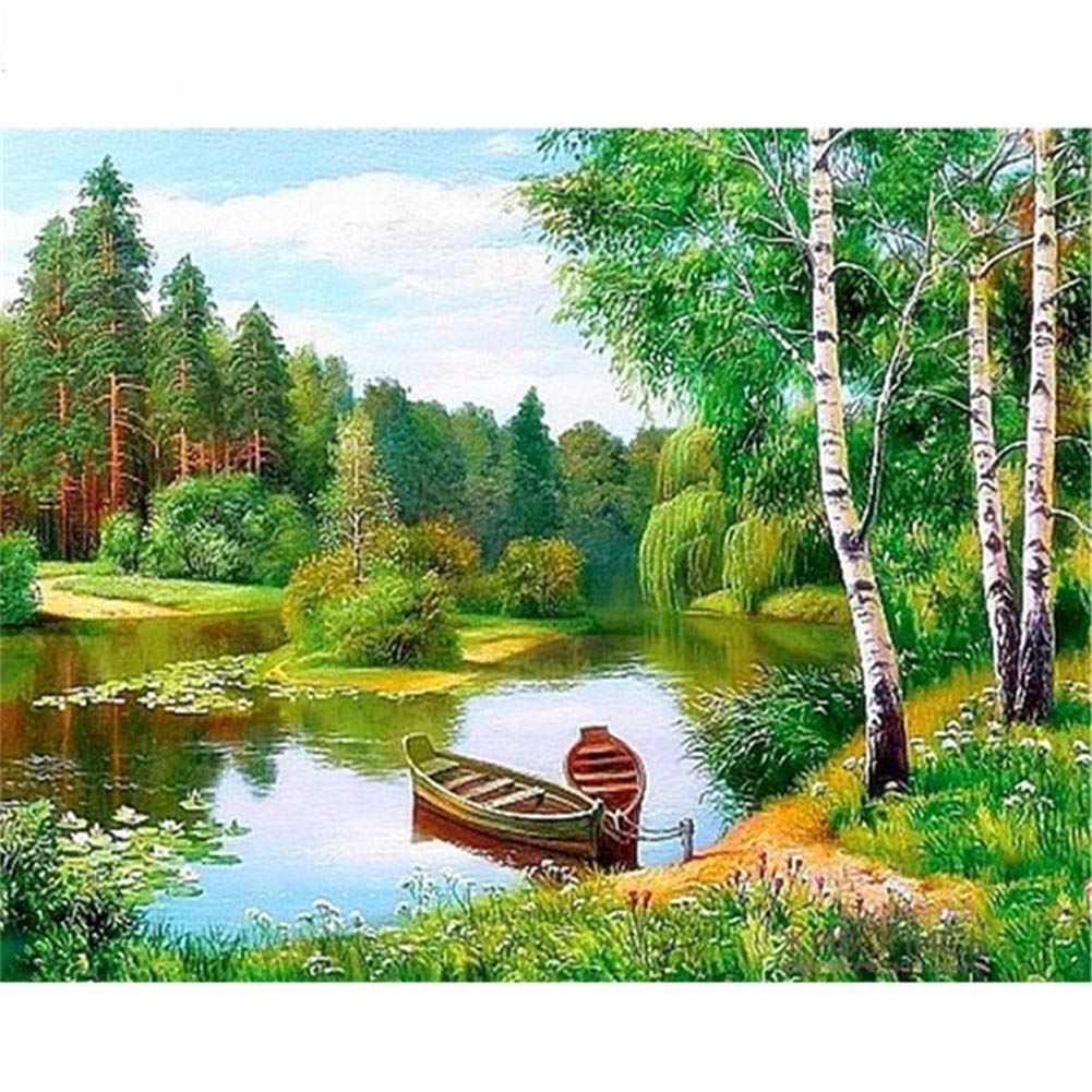 Toile Diamant Art Painting Salon paysage nature broderie kit complet