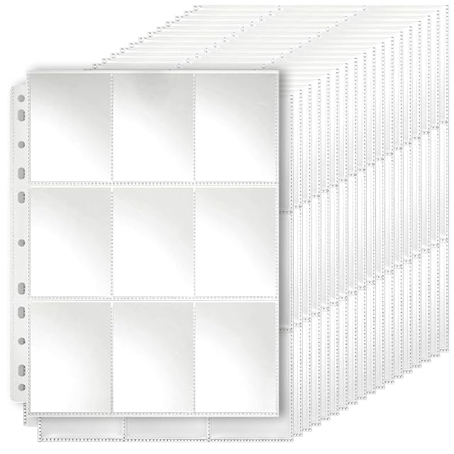 720 Fundas Cartas Bolsillos, 40 Páginas Fundas para Cartas Doble Cara