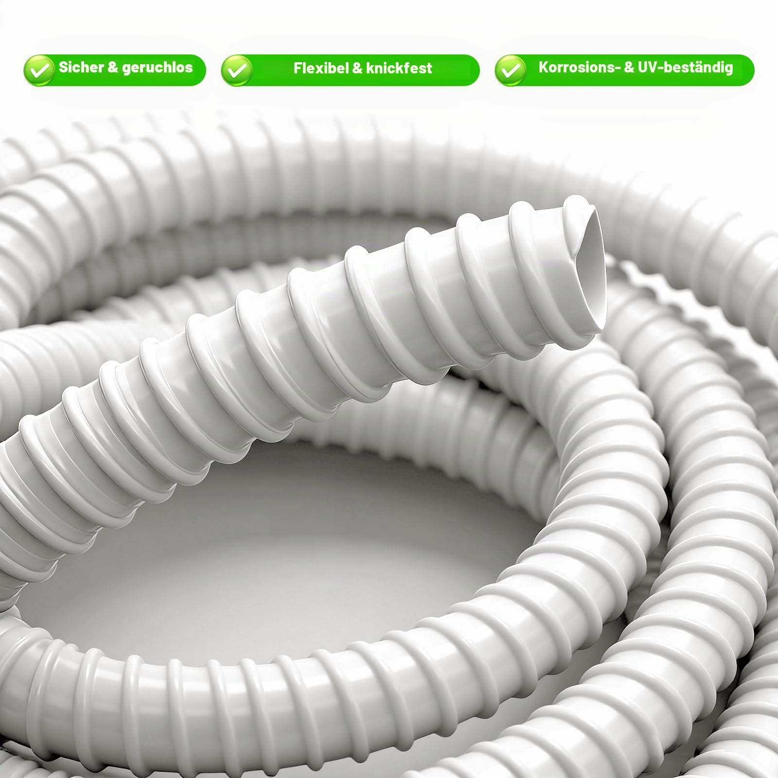 5M Kondensatschlauch Klimaanlage Ø16MM Kondenswasserschlauch PVC | Kondensatschlauch Klimaanlage UV-Beständig, Flexibler Schlauch für Klimaanlagen, Split-Klimageräte, Zuschneidbar