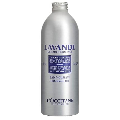 حمام الرغوة L'OCCITANE: لافندر مريح ، شيا مريحة ، حليب اللوز الجميل ، Citrusy Verbena ، Cleansing Bubble Bath ، 16.9 Fl. أوز