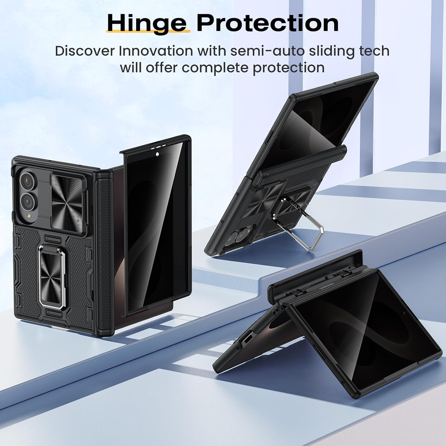VEGO for Galaxy Z Fold 8 Case with Privacy Screen Protector Anti-Peeping
