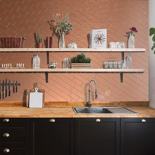 Miniatura 21 de Paquete de 30 paneles de 12 x 4 pulgadas de aluminio cepillado para loseta en muro de azulejos de acero inoxidable