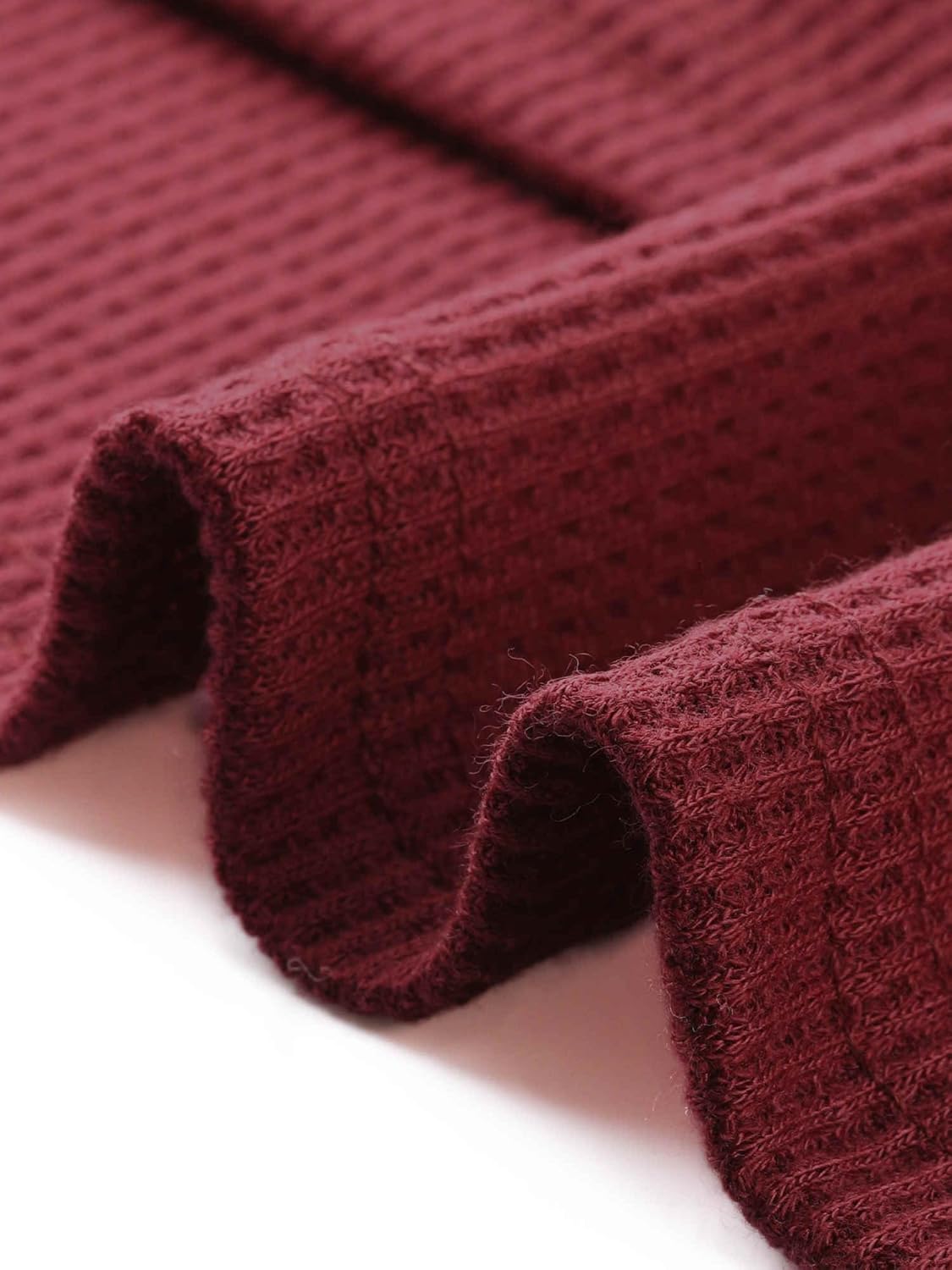 Agnes Orinda Plus Size Waffle Knitted Top for Women V Neck Long Sleeve Patchwork Hem Pullover Knit Sweater Blouses - Image 6