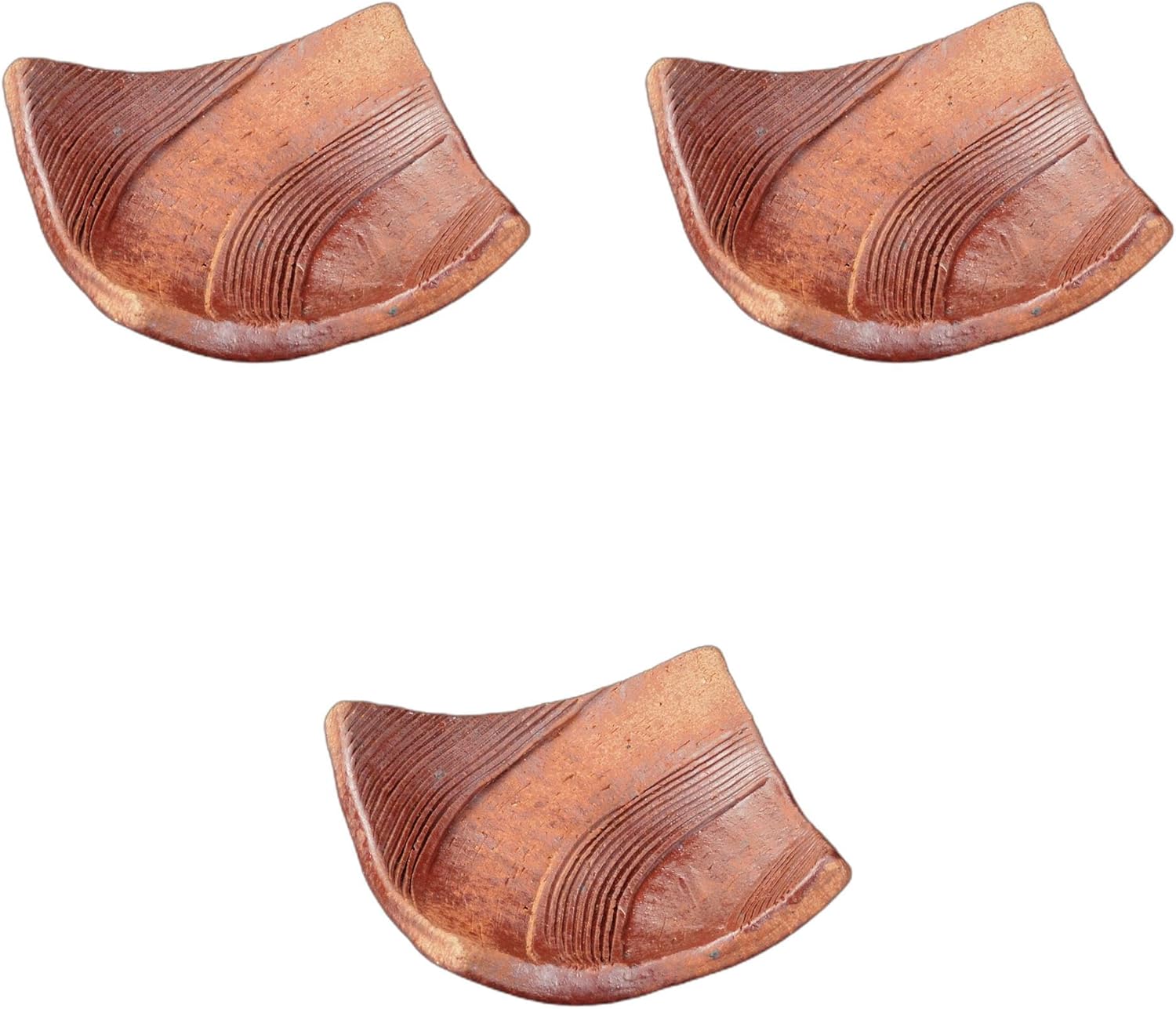 Setomonohonpo Set of 3, Fire Color Comb Square Dish, 4.5 x 4.5 x 1.6 inches (11.5 x 11.5 x 4 cm), Square Plate: Porcelain