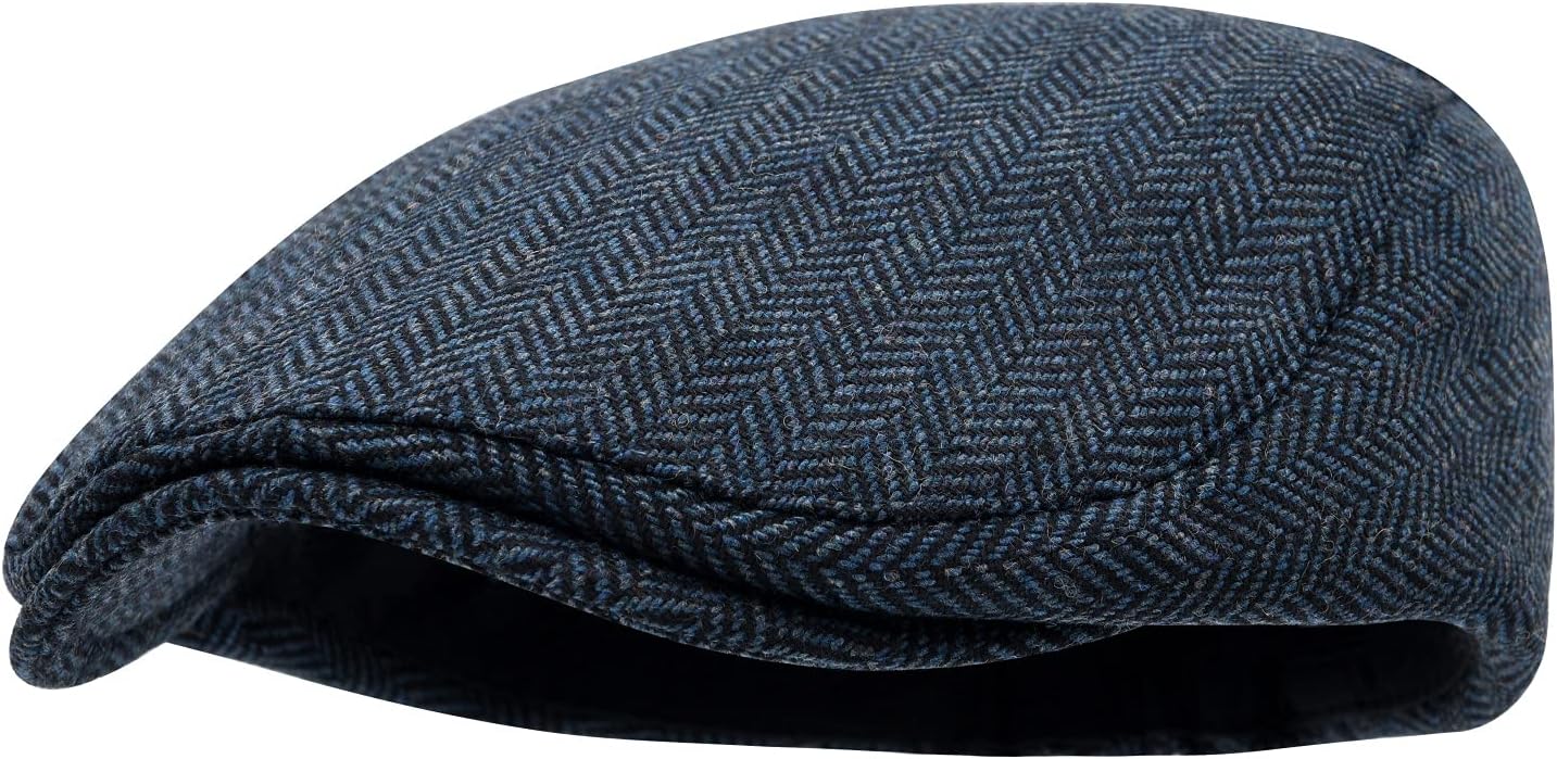 STARANCE Men's Flat Cap Wool Tweed Driving Irish Newsboy Hat - Image 2