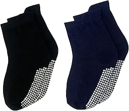 Kids Toddler Socks I Combed Cotton Stylish Solid Non-Slip Ankle Crawling with Grips I Anti-Skid, Comfortable Sock for Girls Boys Children