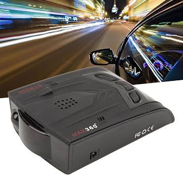 Detector, 360 Degree Voice Prompt LED Display Speed Camera Finder 16 Band K Ka Frequency Tester for Daily Commuters Long Distance