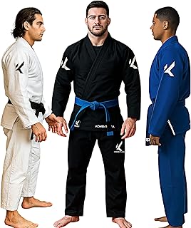 KOMBAT USA Adult Light Edition BJJ Gi Men, Jiu Jitsu Premium 100% Cotton IBJJF Approved | Kimono BJJ Gi | Complete Gi Set