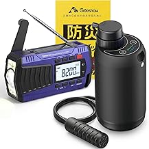 Greeshow GS-2801 Electric Portable Water Filter, Digital Disaster Prevention Radio, Multifunctional GS-2901 Set, Disaster Preparedness Goods, Earthquakes, Disasters, Emergencies, Small, Portable