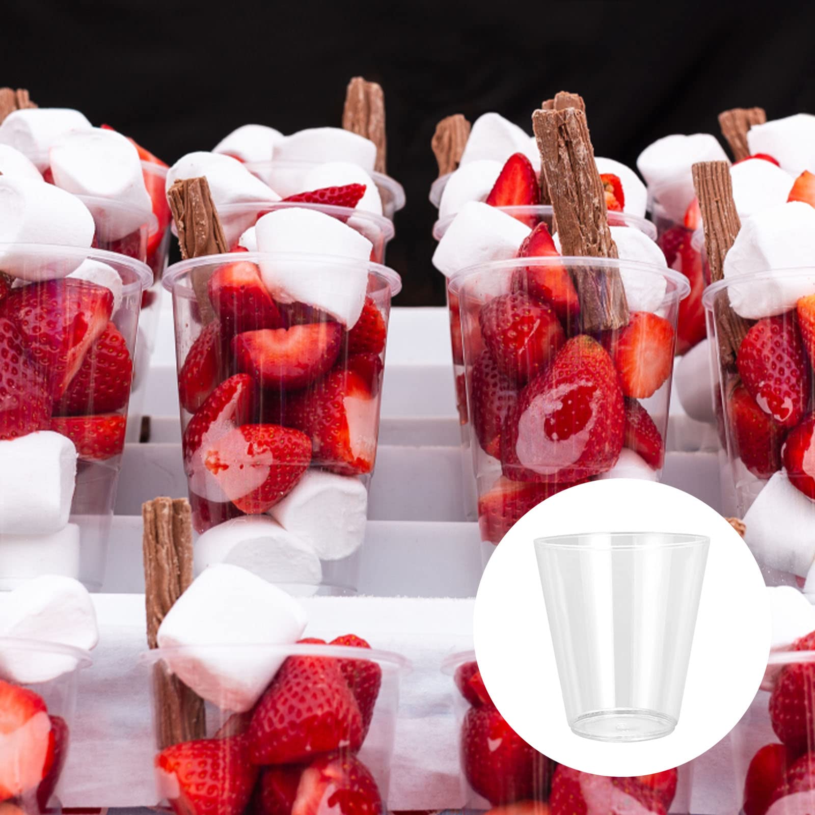 XIANGLONGY 200 Pièces Verre Shooter Plastique, 30ml Réutilisable Verres à Shot En Plastique Pour Fêtes, Anniversaires, Mariages, Dégustation