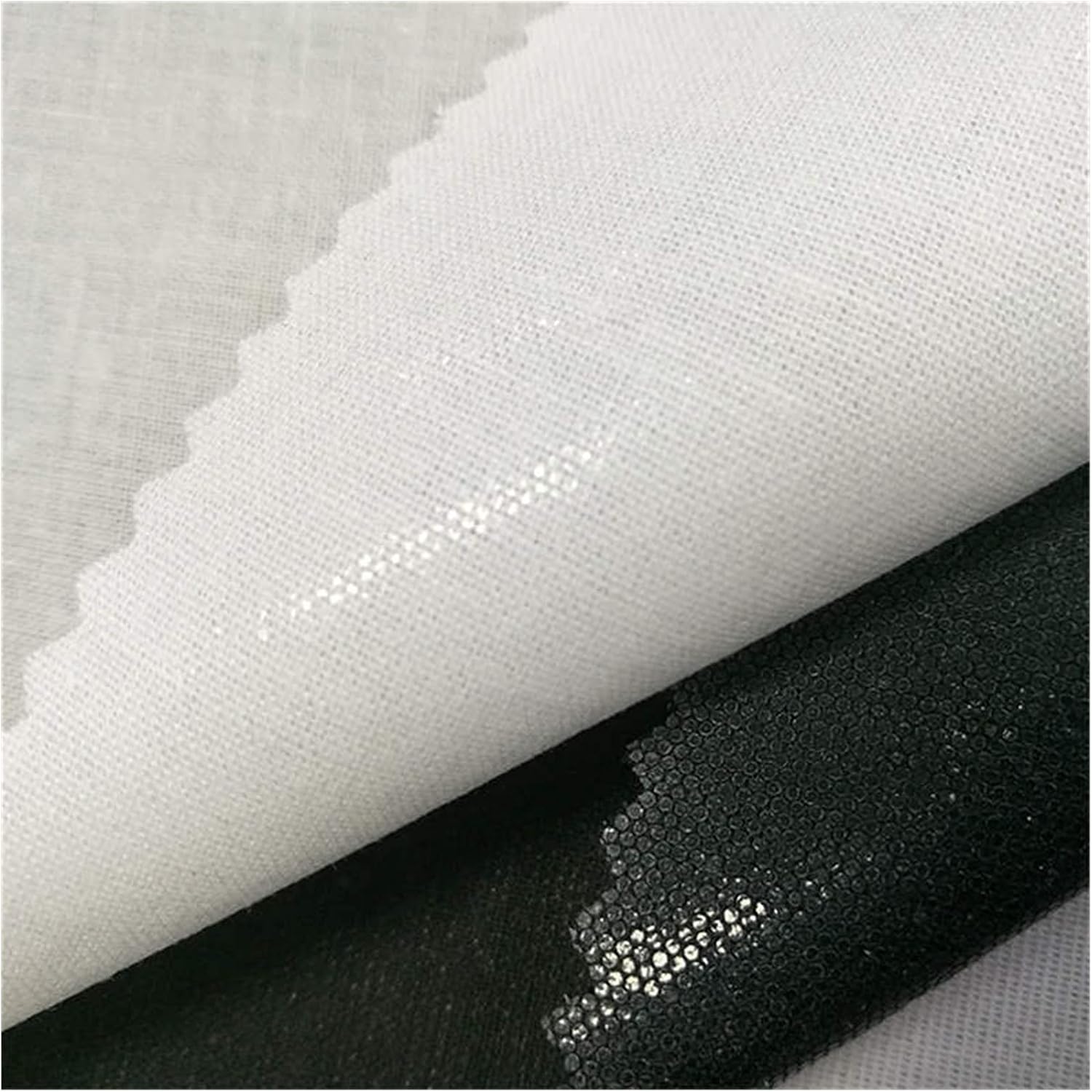 FTCYM Interfacing,Iron on Interfacing 1 PC 100 * 112 Cm Fabric Interlinings Iron-on Adhesive Lining Garment Collar Home-Textile Patchwork DIY Accessories (Color : Black)