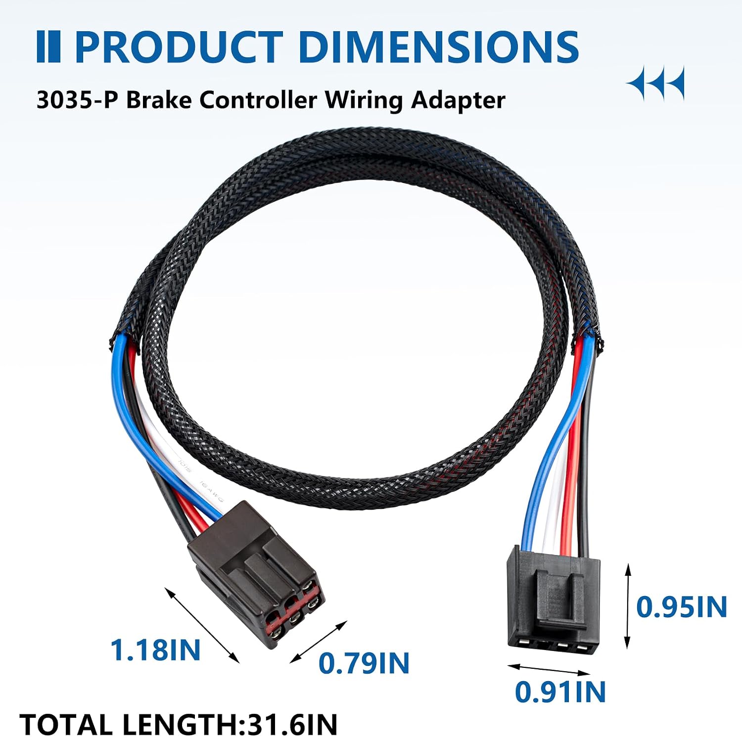 3035-P Brake Controller Wiring Adapter for 1994-2008 Partial Fords and More | for 1992-2009 E-150 E-250 E-350/2005-2021Land Rovers /1998-2012 Lincolns /2002-2010 Mercury