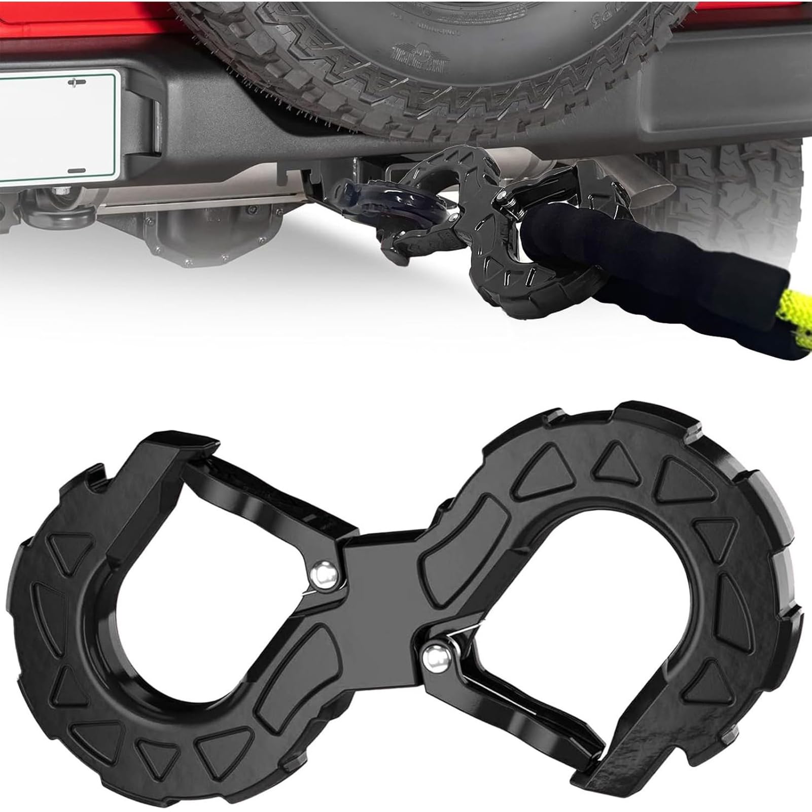 Uchwyt Holowniczy Wytrzymały Hak Holowniczy 15000 Kg | S-Kształtna Szekla Holownicza Do Pickupów Do Łodzi, Przyczep, Suv, Atv, Ciężarówek, Holowania, Transportu, Terenowego,