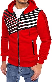 Duohropke Hoodie Men's Oversize Sports Hoodie Workout Hoodie Crew Neck Sweatshirt Warm Jumper Sweat Jacket Warm Jumper Hooded Jacket Hoodie with Zip