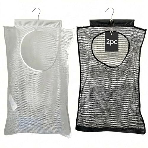 Hanging Laundry Hamper 2 Pack with Bottom Zipper & Sturdy
