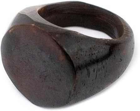The Bead Chest Brown Batik Bone Ring