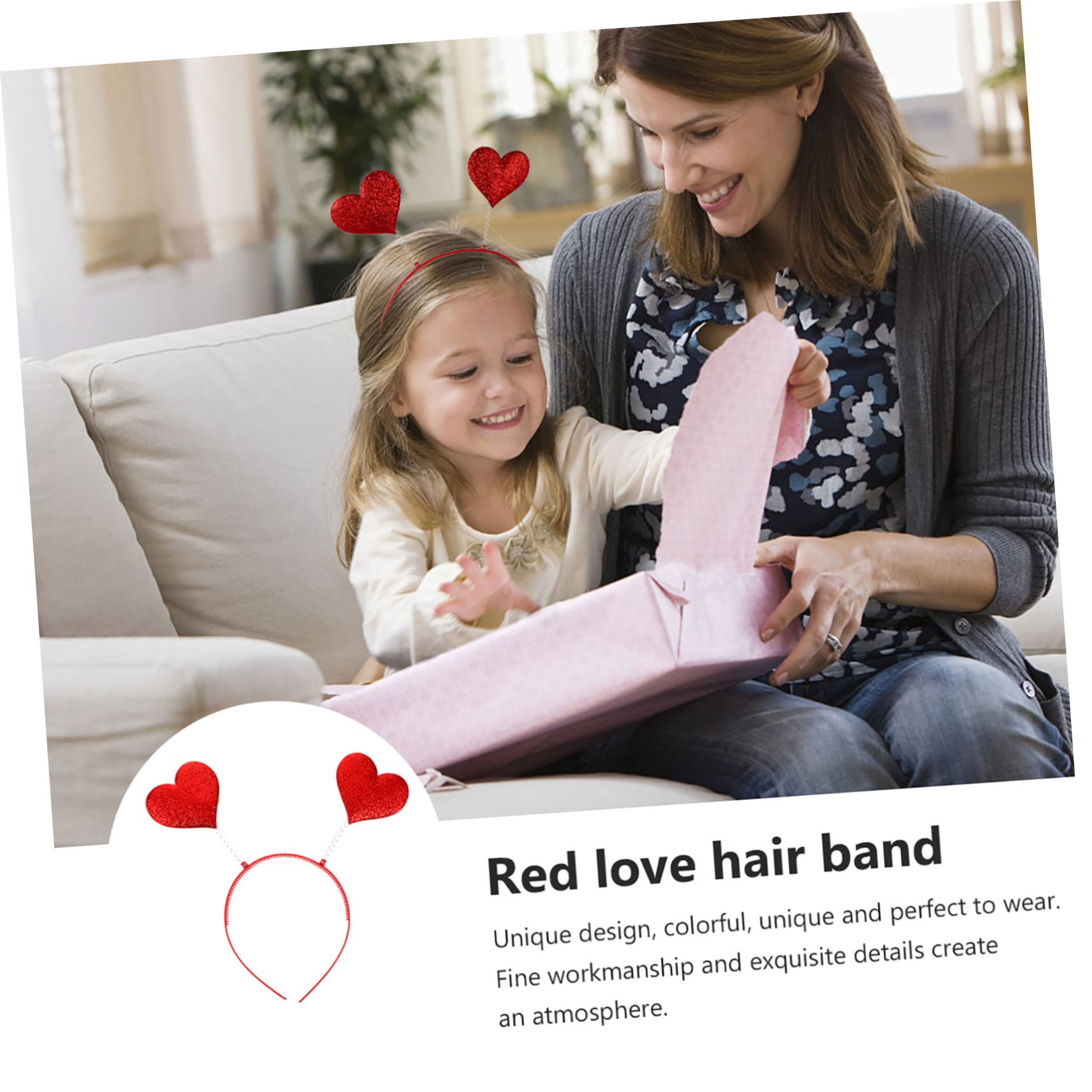 Baluue 18piezas Diadema De Accesorio De Cabello Para Decoración De Día De San Valentín De Usar