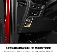 Vista 2 de Voodonala Cubierta de anillo para interruptor de control de interruptor de freno de mano de consola central para Ford F150 2021 2022