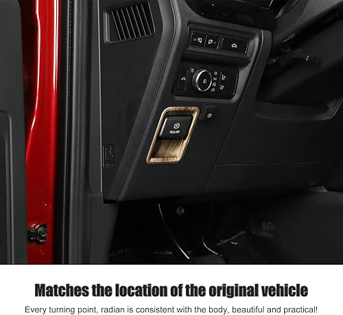 Miniatura 2 de Voodonala Cubierta de anillo para interruptor de control de interruptor de freno de mano de consola central para Ford F150 2021 2022