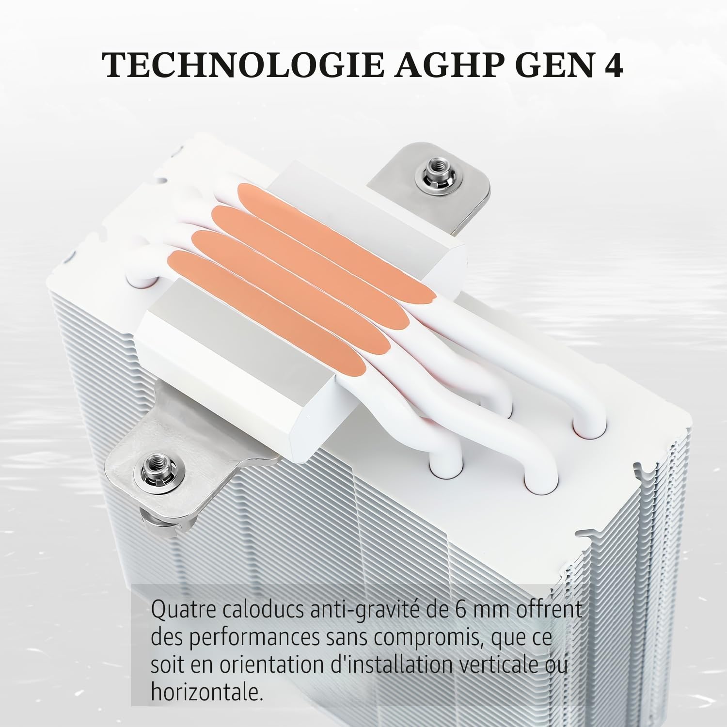 Thermalright Assassin Spirit 120 EVO Refroidisseur de processeur ARGB blanc, 4 caloducs, avec ventilateur TL-S12W-S PWM silencieux, compatibilité AMD, AM4, AM5, Intel 1700, 1150, 1151, 1200