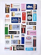 Trendy Boston Matchbook Wall Art,Boston Iconic Restaurants Bars Poster,Matchbox Collage Print,Home Office Apartment Decor 24x36inch Unframed