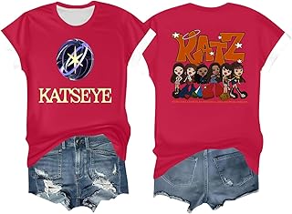 Katseye Beautiful Tour T-Shirt Concert Short Sleeve Graphic Tee Music Album Streetwear Top Fans for Women