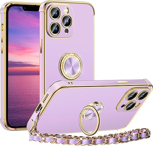 Miss Arts Funda para iPhone 11 Pro Max, funda con soporte de anillo de lujo galvanizado con correa, bonita funda de TPU suave para iPhone 11 Pro Max Miss Arts Funda para iPhone 11 Pro Max, funda con soporte de anillo de lujo galvanizado con correa, bonita funda de TPU suave para iPhone 11 Pro Max