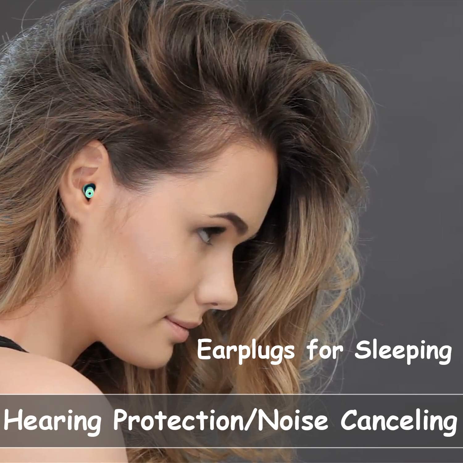 Reusable Silicone Ear Plugs, Noise Cancelling Waterproof Earplugs for Sleeping, Swimming, Snoring, Concerts, Sound Blocking 32dB Highest NRR, 2 Pairs with Travel Pouch : Health & Household