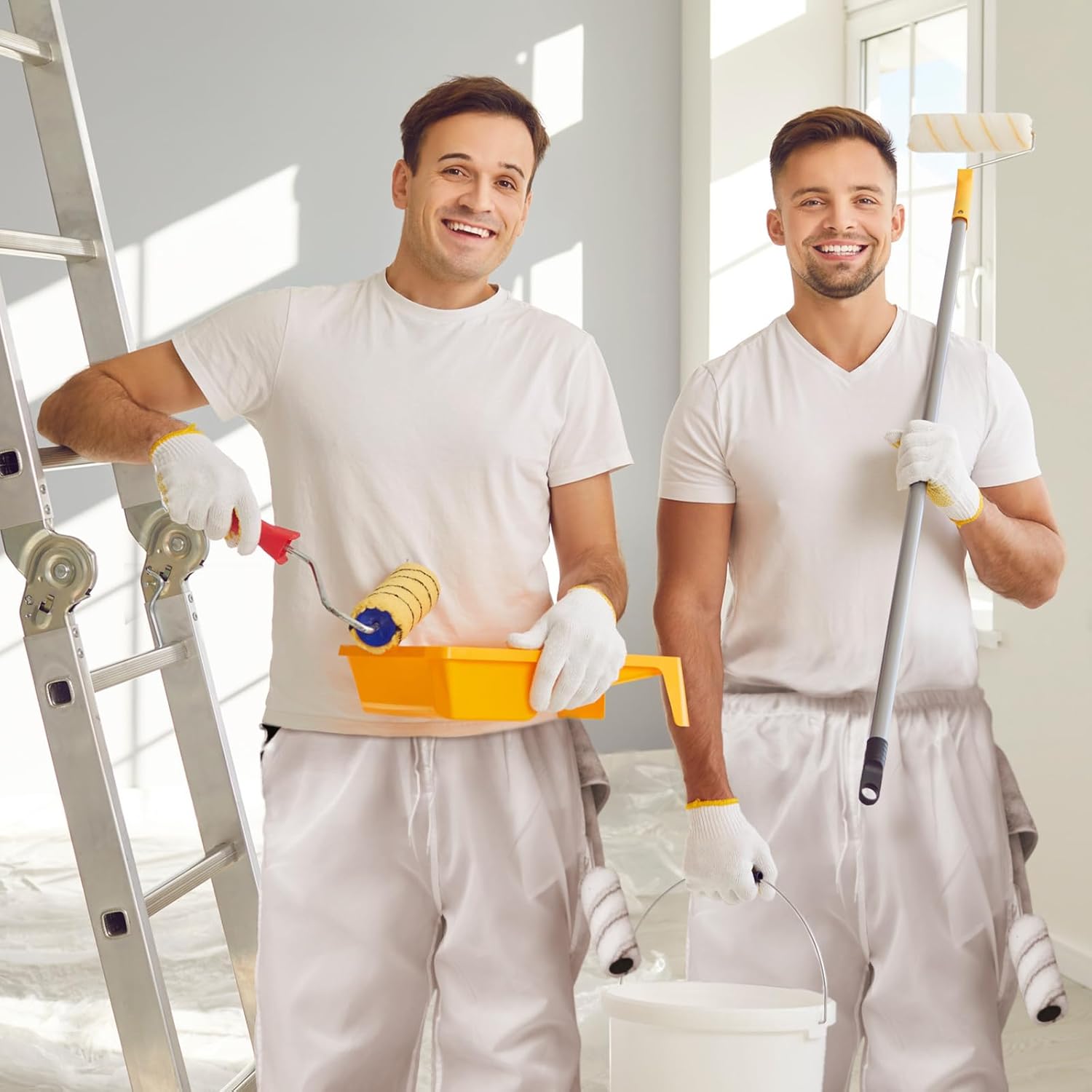 Pullover Painter's Pants with 6 Pockets Plus Hammer Loop Pants for All Types of Men Paint Jobs Lint Free Anti-Static