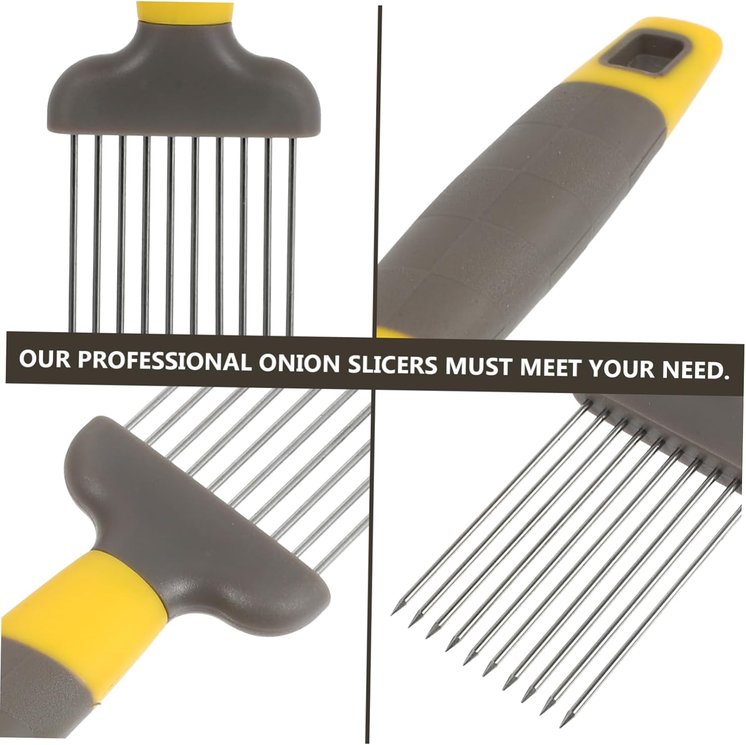 2 Pack Onion Holder for Slicing with Stainless Steel Needles