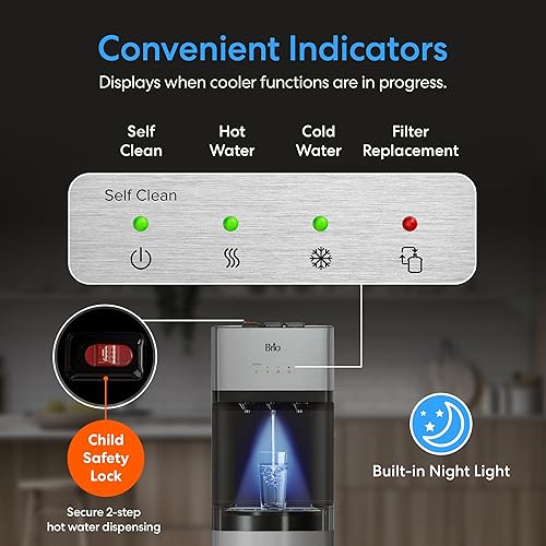 Miniatura 7 de Brio Enfriador de agua de carga inferior sin línea serie 520 con filtro de agua incorporado de 2 etapas