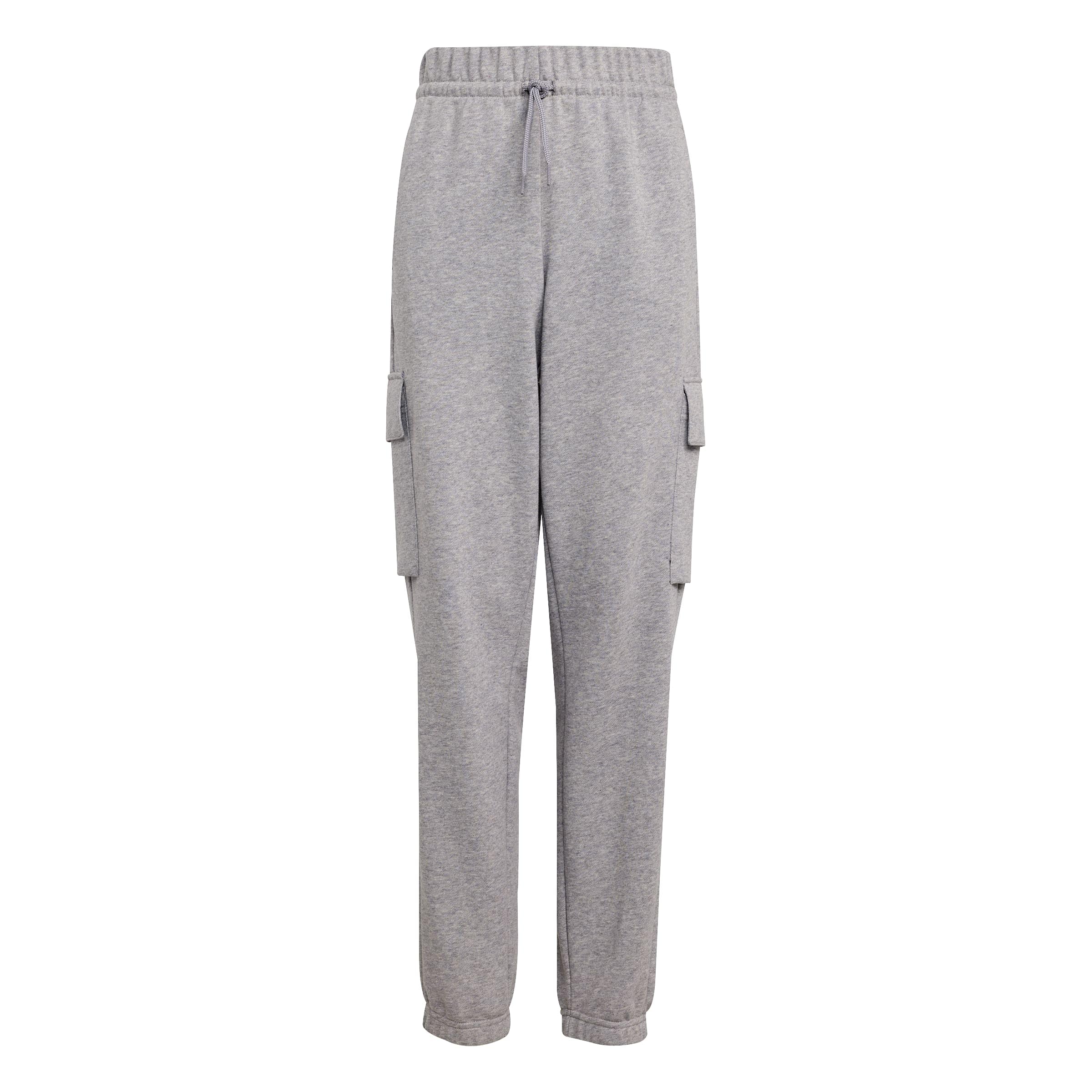 adidas Unisex Kids Essentials Cargo Pants, Medium Grey Heather/White, 7-8 Years