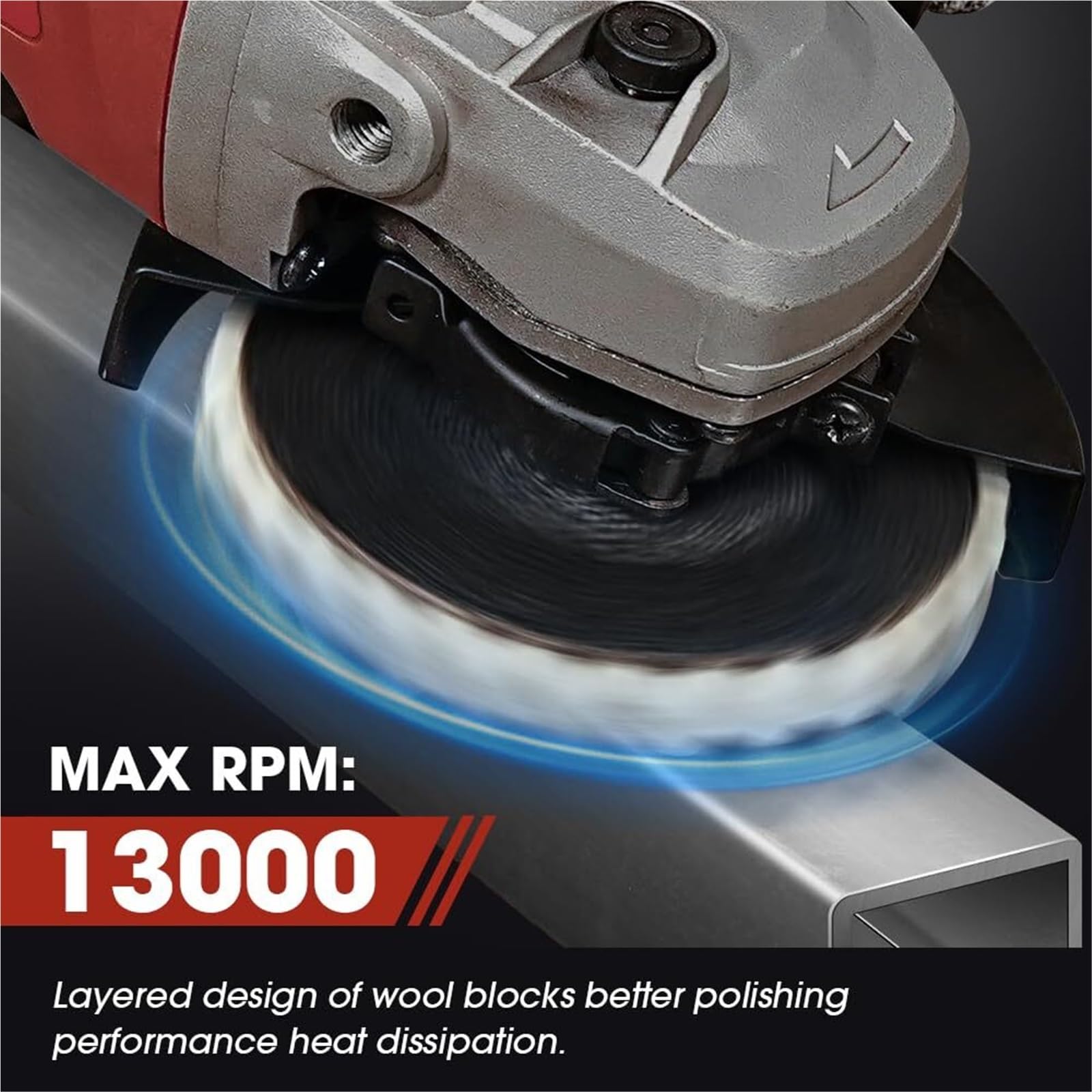 Filcowa tarcza polerska z klapką wełnianą Wool Felt Flap Polishing Disc, 2025 New Felt Flap Disc Abrasives 4-1/2" X 7/8" Arbor, Thicken Polishing Wheel Felt Flap Disc For Angle Grinder, Multi Surface(