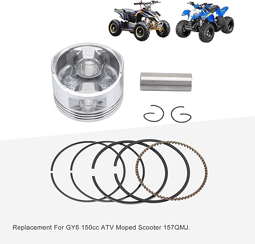 Miniatura 6 de GOOFIT Kit de montaje de anillo de pistón de 2.260 in para GY6 157QMJ ATV Go Kart ciclomotor Scooter