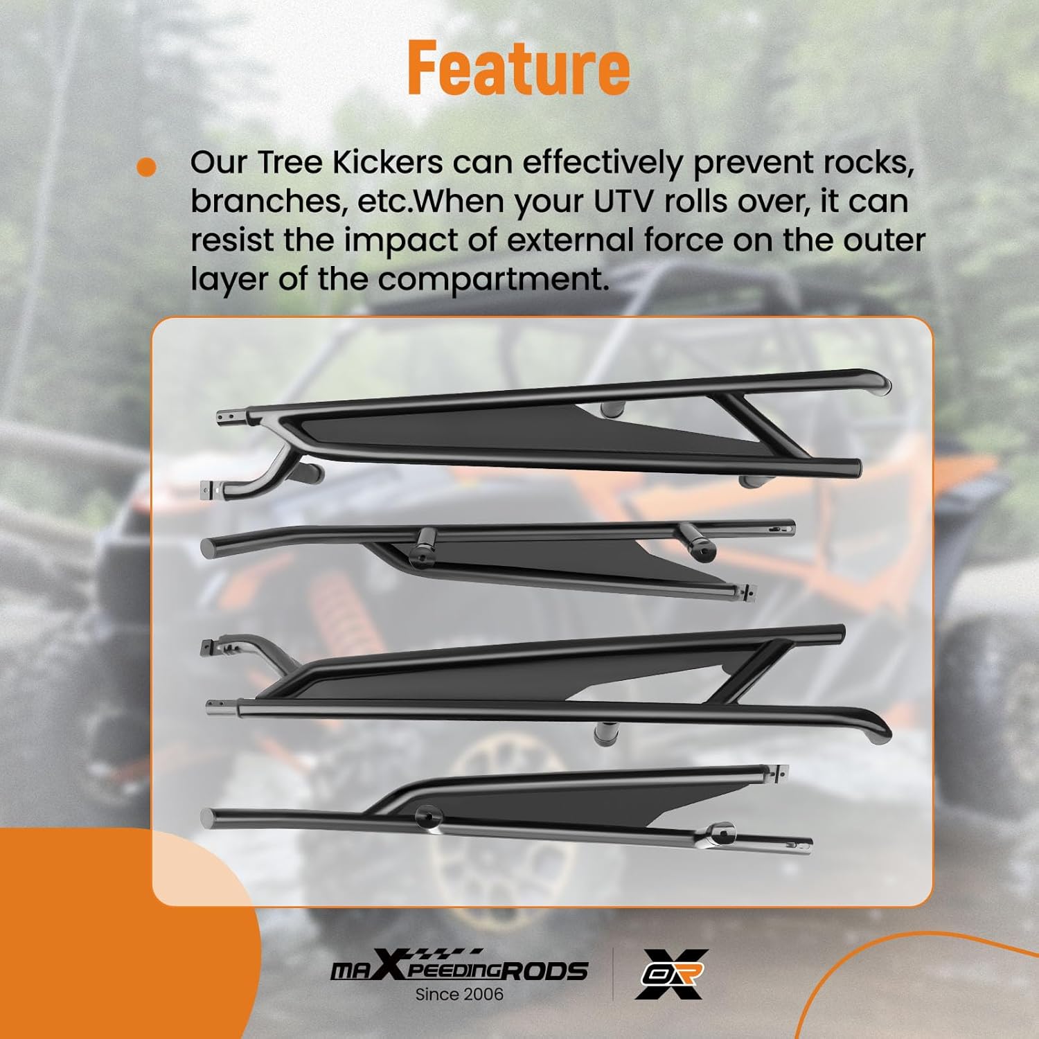 maXpeedingrods Nerf Bars Rock Sliders for Can Am Maverick X3 MAX 4 Seater 2017-2023 715003888 715003730