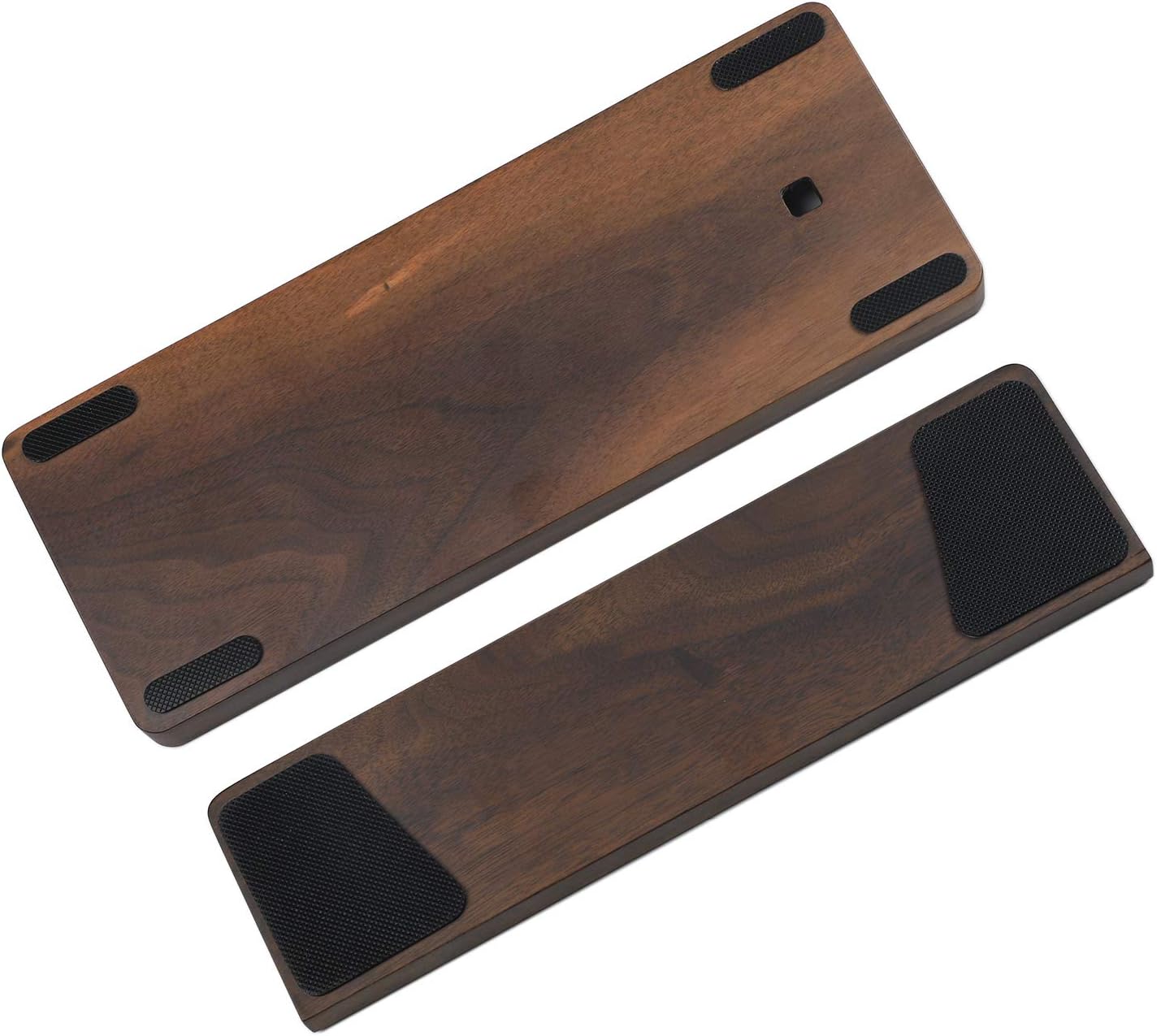NPKC GH60 Solid Wooden Case Wrist Rest for 60% Mini Mechanical Gaming Keyboard Compatible Poker2 Pok3r Faceu 60 (Walnut)