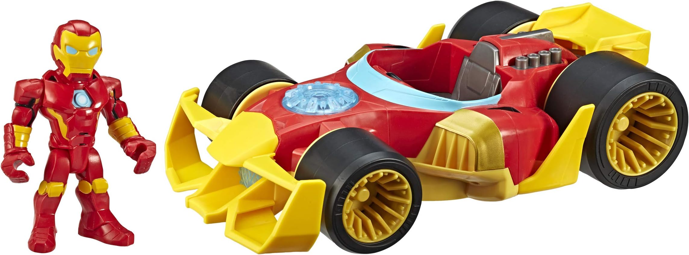 Super Hero Adventures Marvel Super Hero Adventures Iron Man Speedster, 5-Inch Figure and Vehicle Set, Collectible Toys for Kids Ages 3 and Up Multicolor