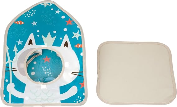Kitty City Ocean-Themed Pop-Up Cat House, Collapsible Indoor Cat Hideout with Peekaboo Openings, Lightweight Foldable Kitty Play Furniture for Play & Lounging
